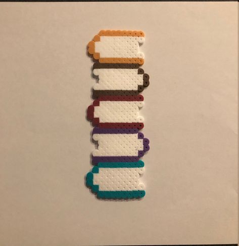 Book Bookmark - Perler bead. 5.5"H. Made by Reuben Perler Bead Book, Perler Bead Designs, Book Bookmark, Hamma Beads Ideas, Easy Perler Bead Patterns, Easy Perler Beads Ideas, Beads Pattern, Hamma Beads, Art Perle