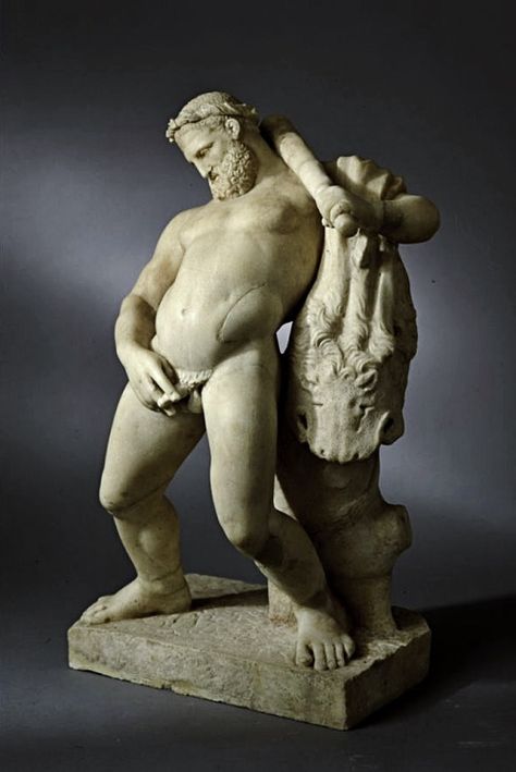 The Drunken Hercules - or The Urinating Hercules. 1st.century BC. or 1st.century… Pompeii And Herculaneum, Roman Sculpture, Ancient Sculpture, Roman Art, 1st Century, Art Antique, Male Figure, Stone Sculpture, Pompeii