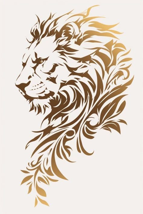 Animal Stencil Art, Lion Art Tattoo, Lion Head Logo, Lion Drawing, Lion Artwork, Unique Logos, Animal Stencil, Lion Logo, Viking Tattoo Design