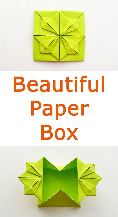 Gift Origami, Origami Box Tutorial, Box Origami, Origami Gift Box, Paper Folding Crafts, Origami Paper Folding, Box For Gift, Origami Gifts, Bookbinding Tutorial