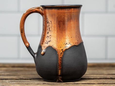 Black clay/underglaze and ancient copper (inspiration, but not mine) https://www.facebook.com/ClayPlantRoad/ Pottery Glaze Ideas, Clay Plant, Glaze Ideas, Pottery Glaze, Pottery Pots, Ceramic Glaze Recipes, Clay Mugs, Wheel Thrown Pottery, Pottery Glazes