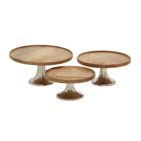 Wood slice cake stand