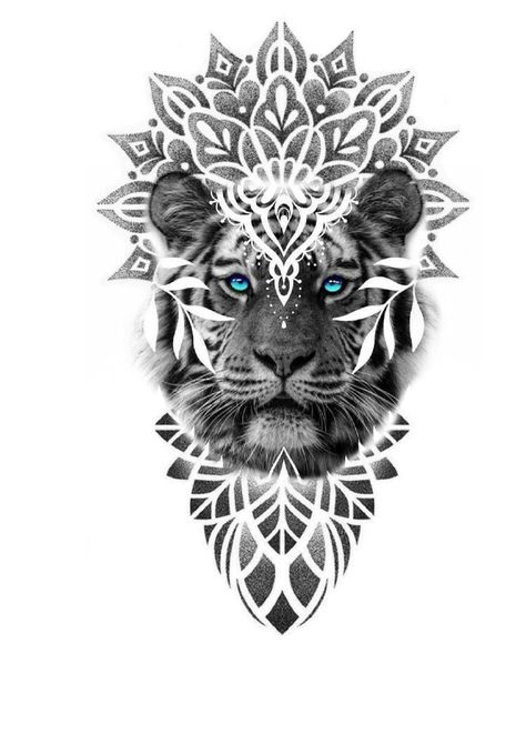 Lion Back Tattoo Design, Full Hand Tattoo Design, Creative Tiger Tattoos, Tiger With Compass Tattoo Design, Geometric Tiger Tattoo Design For Men, Chinese Tiger Tattoo, Tiger With Crown Tattoo, Tiger With Mandala Tattoo, Geometric Tiger Tattoo