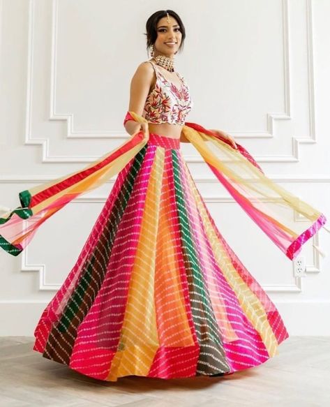 Multicolour Lehenga, Lehenga Choli Designer, Chaniya Choli Designs, Lehenga Choli Designs, Indian Wedding Lehenga, Lehenga Choli For Women, Choli For Women, Navratri Dress, Mehendi Outfits