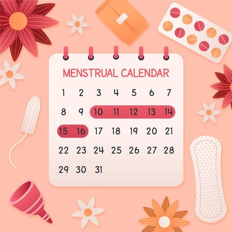 Menstrual calendar concept with flowers | Free Vector #Freepik #freevector #calendar Menstrual Cycle Illustration, Period Illustration Art, Menstruation Art, Calendar Concept, Menstrual Calendar, Period Calendar, Devotional Topics, Healthy Period, Period Color