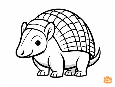 illustration of Armadillo friends coloring activity Armadillo Coloring Page, Cardboard Animals Template Cut Outs, Wild Animals Coloring Pages, Texas Armadillo, Armadillo Art, Cardboard Animals, Fruit Coloring, Vbs 2025, Second Grade Activities