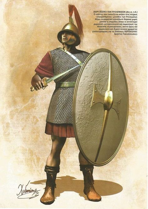 Ptolemaic Empire: The Third Syrian War (246-241), the empire in its greatest extent | Weapons and Warfare Heavy Infantry, Ptolemaic Egypt, Warrior Drawing, Army Poster, Historical Warriors, Greek Warrior, Roman Era, Historical Armor, Ancient Warfare