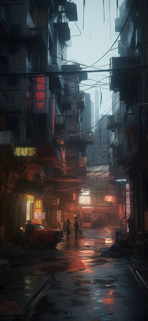 cyberpunk city Dystopia City Aesthetic, Horror City Aesthetic, Cyberpunk Dystopia Aesthetic, Cyberpunk Daytime, Dark Future Aesthetic, Run Down City Aesthetic, Crowded City Aesthetic, Dark Urban Fantasy Aesthetic, Dystopian Aesthetic City