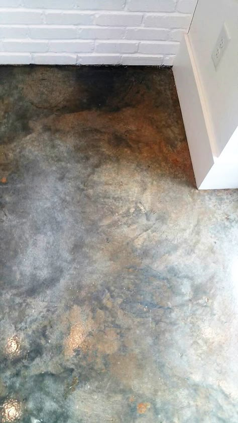 Patio Ideas Concrete, Concrete Floors In House, Acid Stained Concrete Floors, Acid Concrete, Basement Floors, Stained Floors, Stained Concrete Floors, Acid Stained Concrete, Concrete Stain