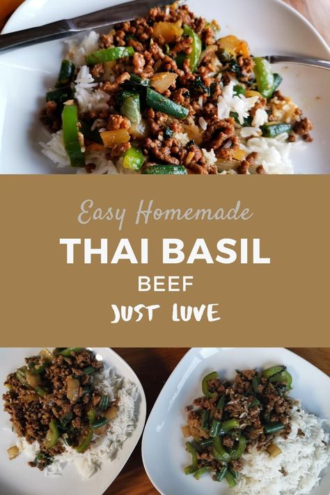 Thai basil beef is easy and quick to make, but as with most Thai dishes, it can be quite spicy so be careful. Thai basil beef | Thai basil beef recipe | Thai basil beef stir fry | Spicy Thai basil beef | Easy Thai basil beef | Thai basil beef mince | Thai basil beef stirfry Basil Beef Stir Fry, Thai Basil Beef Recipe, Basil Beef, Thai Basil Beef, Fried Basil, Thai Beef, Mince Recipes, Spicy Thai, Beef Stir Fry