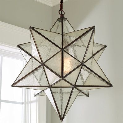 Large Pendant Lighting & Oversized Pendant Lights - Shades of Light Hanging Star Light, Moravian Star Light, Star Pendant Lighting, Moravian Star, Star Lights On Ceiling, Star Chandelier, Star Ceiling, Outdoor Hanging Lanterns, Foyer Lighting