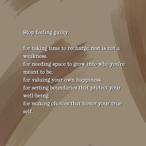 Stop feeling guilty for taking care of yourself. Self-care is not selfish; it’s a necessary part of your well-being. By prioritizing your needs and setting boundaries, you allow yourself to be the best version of you. Remember, you can’t pour from an empty cup, so take time to recharge, reset, and reflect. Embrace the freedom that comes with releasing guilt and choosing peace—your happiness is worth it. ❤️ What’s one way you practice self-care without feeling guilty? 💭 Save this as a gentle... Stop Self Pity, Pouring From An Empty Cup, Choosing Peace, Stop Feeling Guilty, Be The Best Version Of You, Stop Feeling, Empty Cup, Feeling Guilty, Taking Care Of Yourself