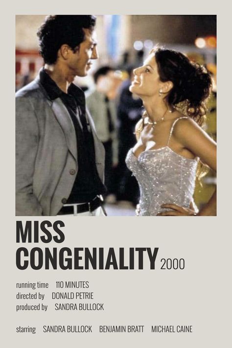 Eric Matthews Miss Congeniality, Miss Congeniality Poster, Miss Congeniality Aesthetic, Rom Com Movie Posters, 2000 Movies, Romcom Movies, Rom Coms, Miss Congeniality, Movie Hacks