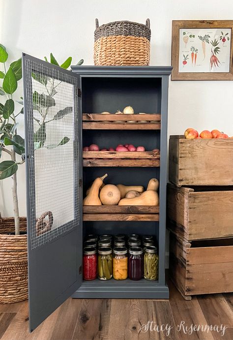 Vegetable Cabinet, Diy Vegetable Storage, Kitchen Vegetable Storage, Vegetable Storage Bin, Potato Storage, Fruit And Vegetable Storage, Furniture Details Design, Diy Dollhouse Furniture Easy, Second Hand Furniture