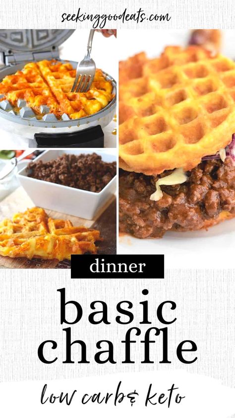 Basic chaffles are easy and delicious (2 ingredients and 5 minutes). There are so many ways to serve these low carb and keto chaffles. Cheese waffles are the perfect keto recipe that you can make in a hurry. These cheese waffles make a great bread substitute for hamburgers, bratwurst, sandwiches, or hot dogs. A low carb, keto, sugar free, and gluten free recipe. Keto Cheeseburger Chaffle, Chaffles Recipe Keto Easy, Keto Cheese Burger, Carb Replacements, Chaffle Recipe Keto Easy, Basic Chaffle, Chaffle Recipe Keto, Chaffles Recipe, Coconut Flour Waffles