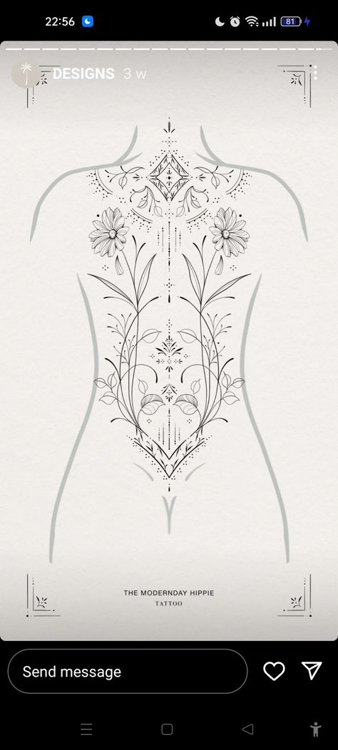 Ornamental Back Tattoo Women Design, Lumbar Tattoo Women, Symmetrical Lower Back Tattoo, Back Tattoo Symmetrical, Symmetrical Tattoo Design, Fine Line Back Tattoo, Sarah Tattoo, Tattoos 2022, Symmetrical Tattoo