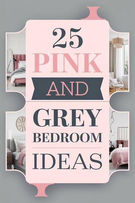 Pink and grey bedrooms blend soft femininity with modern sophistication. These chic spaces combine blush tones and charcoal hues for a balanced ambiance.  Create a tranquil retreat with grey and pink decor, bedding, and accessories.  From pale pink walls to dark grey accents, this color scheme offers versatile options for stylish bedroom designs that are both soothing and elegant. Grey Bed Pink Bedding, Blush Pink And Gray Bedroom, Pink Walls Grey Carpet, Gray Walls With Pink Accent Wall, Pink And Charcoal Bedroom, Pink And Gray Boho Bedroom, Blush Pink Grey Bedroom, Bedroom Inspirations Grey Walls, Dark Gray Room Ideas Bedroom