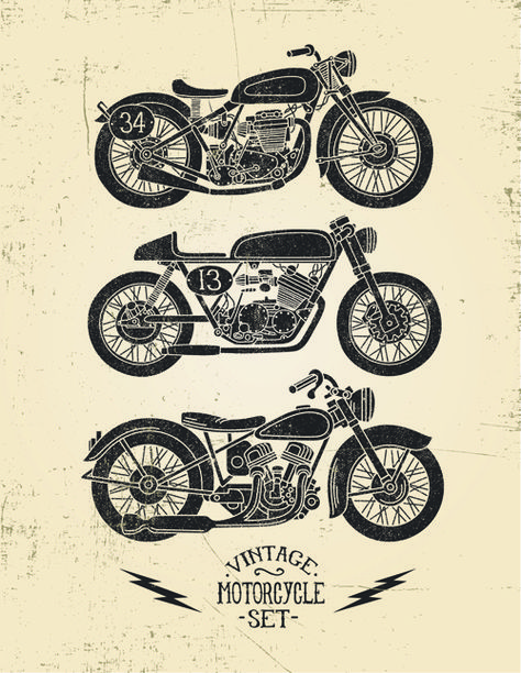 Motorcycle retro posters creative vector graphics 02 Painted Motorcycle, Vintage Motorcycle Art, Art Moto, Motorcycle Wall Art, Motorbike Art, Motos Vintage, Motorcycle Images, Motorcycle Tattoos, Motorcycle Drawing