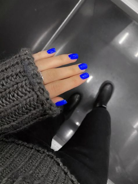 Ultra Blue Nails, Bold Blue Nails, Nails Blue Electric, Indigo Blue Nails, Blue Electric Nails, Electric Blue Nails Design, Electric Blue Nails, Neon Blue Nails, Bright Blue Nails