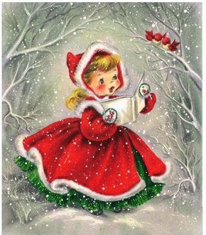 Classic vintage Christmas caroler, printable vintage Christmas cards and images Christmas Images Free, Images Noêl Vintages, Vintage Inspired Christmas, Vintage Christmas Images, Christmas Coasters, Printable Christmas Cards, Cross Stitch Patterns Christmas, Vintage Greeting Cards, Vintage Christmas Cards