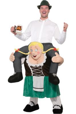 Ride-On & Piggyback Costumes | Party City Piggyback Costume, Beer Maiden, Easy Halloween Outfit, Oktoberfest Decorations, German Costume, Party City Costumes, Costumes Couples, Inflatable Costumes, Fancy Dress Up