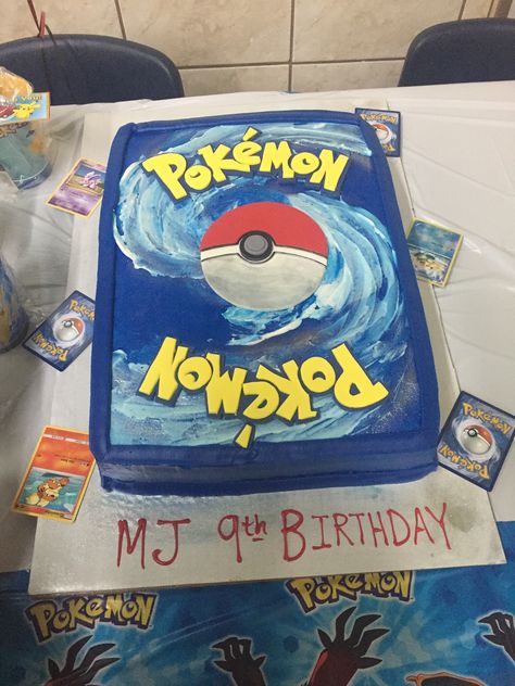 The best Pokémon card cake Pokémon Card Cake, Pokemon Birthday Sheet Cake, Pokemon Sheet Cake Ideas, Pokemon Sheet Cake, Pokemon Cakes, Rectangle Pokemon Cake, Pokemon Cake Ideas, Pokémon Cake, Pokemon Card Cake