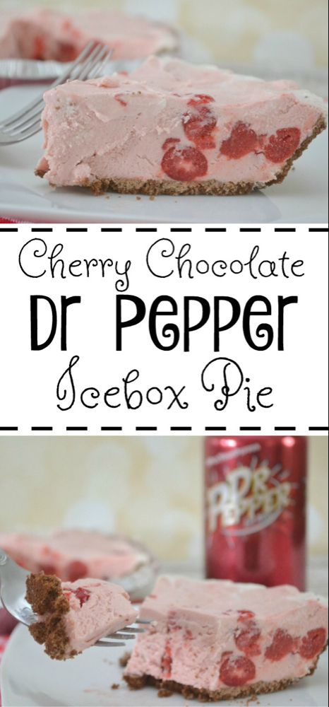 Pepper Dessert, Dr Pepper Recipes, Chocolate Icebox Pie, Pepper Recipes, Icebox Pie, Cherry Chocolate, Soda Recipe, Homemade Sweets, Peppers Recipes