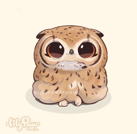 Lily Paw Studios, Cute Owl Drawing, Kawaii Cat Drawing, Cute Iphone Wallpaper Tumblr, Adorable Creatures, Devian Art, Cross Legged, Cute Kawaii Animals, Owls Drawing