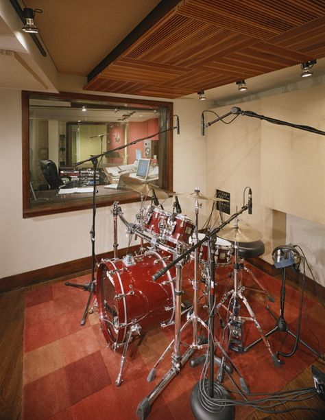 Live Room  Recording Studio  Love The Ceiling Small Recording Studio, Music Studio Design, Drums Studio, Recording Music, Drum Room, Home Studio Ideas, Live Room, Recording Studio Design, Recording Studio Home