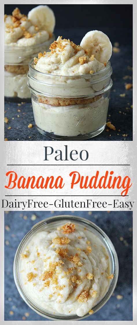 Paleo Banana Pudding, Desserts Dairy Free, Puding Pisang, Paleo Banana, Paleo Sweets, Dairy Free Dessert, Paleo Snacks, Baking Sweets, Paleo Dessert