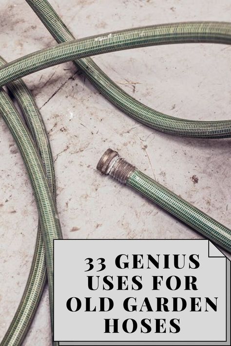 Most people tend to disregard old garden hoses and you can most certainly find one lying around in every house. Surprisingly, there are still lots you can do with these. Read on to find out more genius uses for old garden hoses. Recycled Garden Hose, Old Garden Tools, Dream Garden Backyards, Homemade Garden Decorations, Modern Water Feature, Front Lawn Landscaping, Garden Watering System, Old Garden, Upcycle Garden