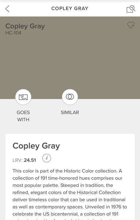 Bm Copley Gray, Copley Gray, Historic Paint Colours, Gray Exterior, Historic Colours, Midcentury Home, Grey Exterior, Exterior Paint Colors, Color Collection