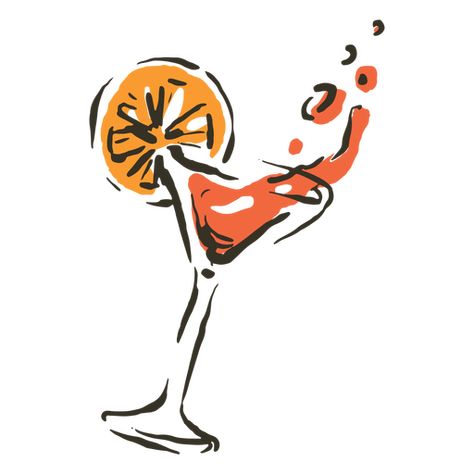 Cocktail drink illustration PNG Design Cocktail Illustration Graphic Design, Tiny Posters, Cocktail Sketch, Cocktail Invite, Drink Advertisement, Cocktail Tshirt, Cheese Drawing, Watercolor Nursery Animals, Drink Vector