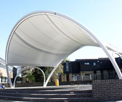 School Landscape, Shading Device, Membrane Structure, Canopy Architecture, Outdoor Stage, Tensile Structures, Kindergarten Design, Garden Canopy, Architectural Engineering