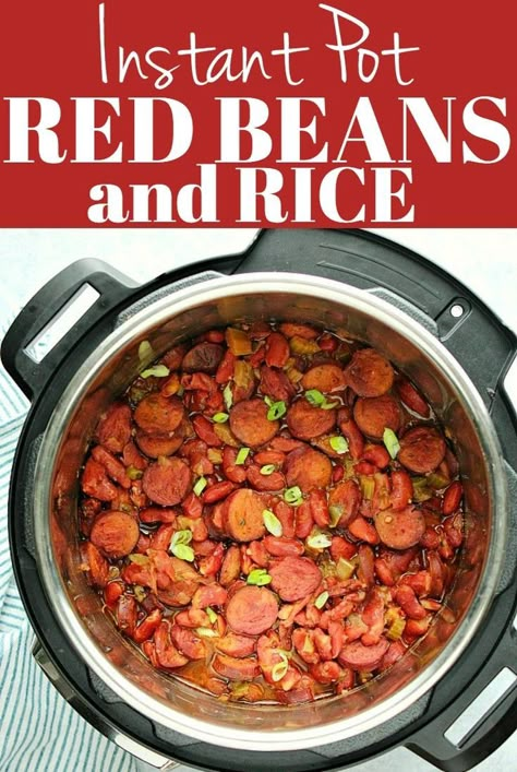 Red Beans And Rice Recipe Easy, Sausage Beans, Red Beans N Rice Recipe, Beans And Sausage, Electric Rice Cooker, Red Beans And Rice, Pot Recipes Easy, Easy Rice Recipes, Eat Healthy Food