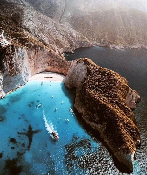 Zakynthos Island - Greece Zakynthos Greece, Halong Bay, Destination Voyage, Greece Travel, Greek Islands, Beautiful Islands, Mykonos, Nature Travel, Aerial View