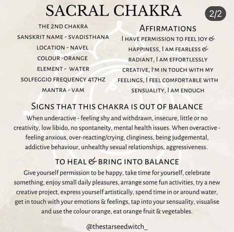 Chakra Blockage Symptoms, Sacral Chakra Healing, Chakra Chart, Chakra Healing Meditation, Chakra Health, Womb Healing, Law Of Karma, Ayurvedic Healing, Types Of Meditation