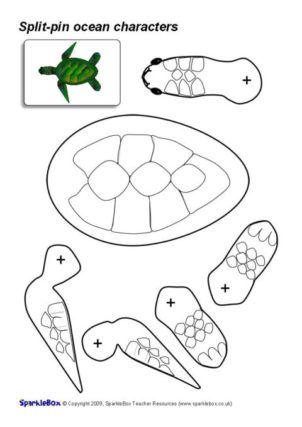 Split-Pin Dinosaur Characters (SB1658) - SparkleBox Adaptations Science, Paper Fastener, Octopus Mermaid, Early Years Activities, Animal Adaptations, Animal Printables, Book Pattern, Paper Puppets, Primary Teaching