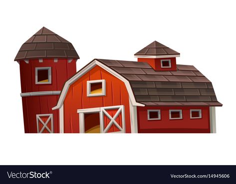 Barn Illustration, Red Barn House, Red Farmhouse, Happy Farm, Families Are Forever, Graffiti Wallpaper, House Vector, Red House, Red Barns