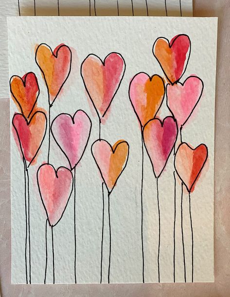 Today I am going to teach a very fun paint your own Valentine's Day Cards DIY. These hand-painted cards look amazing and are very easy to make! Best Watercolor Paper, Valentine Drawing, Valentines Day Cards Diy, Valentines Day Cards Handmade, Valentines Day Drawing, Valentines Watercolor, Diy Valentines Cards, Valentine Cards Handmade, Diy Watercolor Painting