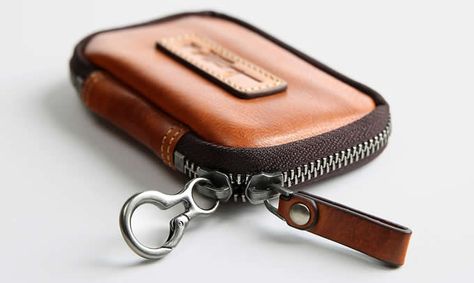 Fashion Girl Design, Leather Anniversary Gift, Leather Anniversary, Car Key Case, Key Bag, Leather Card Holder, Coin Bag, Leather Projects, St Kitts And Nevis