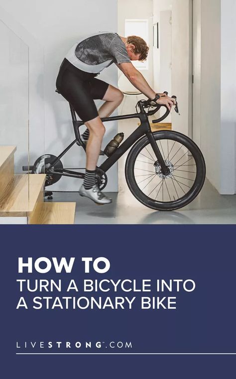 How to Turn a Bicycle Into a Stationary Bike | Livestrong.com Diy Bike Stand For Exercise, Diy Stationary Bike Stand, Diy Stationary Bike, Healthier Habits, Calorie Tracker, Wellness Trends, Bicycle Maintenance, Bike Stand, Indoor Cycling