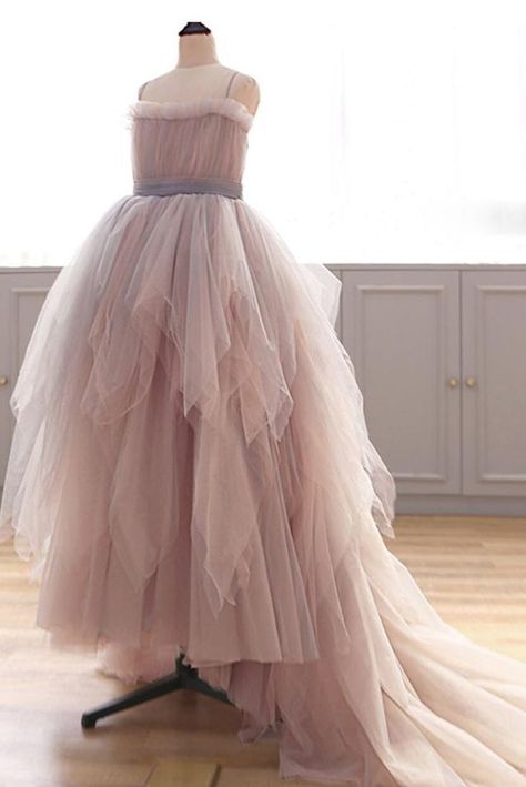 $79.00 Prom Dresses Puffy, Blush Prom Dresses, Dresses Puffy, Blush Prom Dress, Cheap Flower Girl Dresses, High Low Prom Dresses, Pink Evening Dress, Tulle Flower Girl