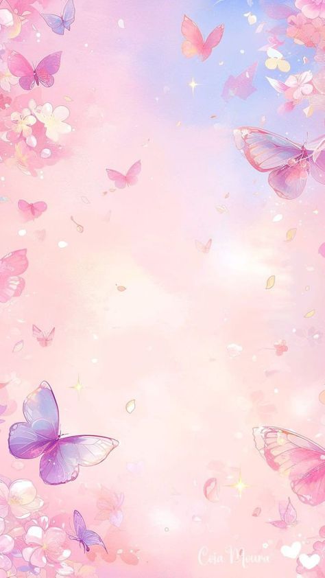 Butterfly Background Landscape, Pink Butterfly Background Aesthetic, Butterfly Background Wallpapers, Butterfly Pink Background, Pink Baby Background, Butterfly Background Aesthetic, Baby Birthday Background, Wallpaper Mariposas, Pink Birthday Background