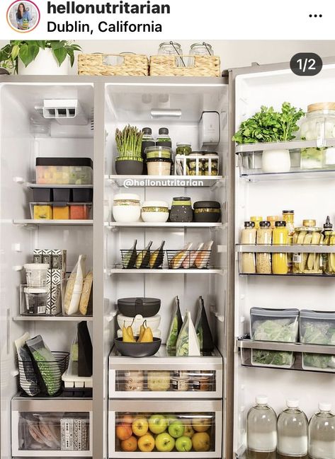 Kimberly Stewart, Glass Fridge, Friday Inspiration, Natural Cleaning Recipes, Pantry Fridge, Clean Fridge, Apartment Things, Small Apartment Design, Refrigerator Storage