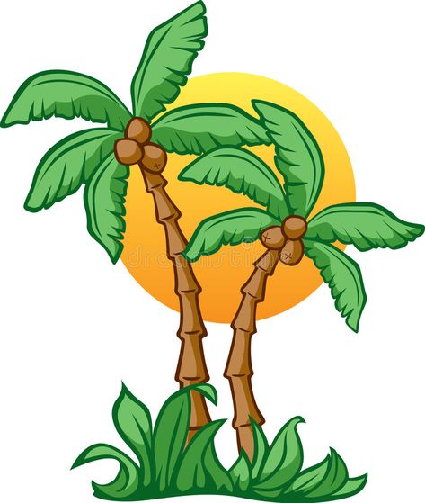 Coconut Sunrise. Illustration of Coconut Trees and a Sunrise. The 2 Trees and Gr , #AFF, #Illustration, #Sunrise, #Coconut, #Trees, #separately #ad Hawaiian Pictures, Coconut Tree Drawing, Group Dp, Marriage Art, Baby Shower Decorations Neutral, Luau Decorations, Hawaii Vintage, Palm Trees Painting, Tree Sketches