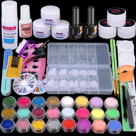 how to do gel nails at home[ like a pro that you are] Acrylic Nail Starter Kit, Professional Acrylic Nail Kit, Ombre French Nails, Nail Art Tool Kit, Acrylic Nail Brush, Gel Nails At Home, Acrylic Nail Set, Acrylic Nail Kit, Art Tool