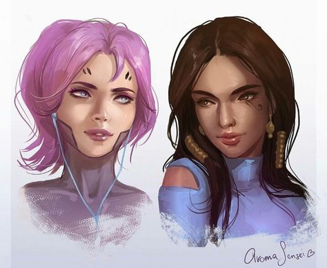 @aromasensei Pharah Overwatch, Mercy And Pharah, Overwatch Pharah, Overwatch Tracer, Mercy Overwatch, Blizzard Entertainment, Overwatch, Character Concept, Anime Character Design