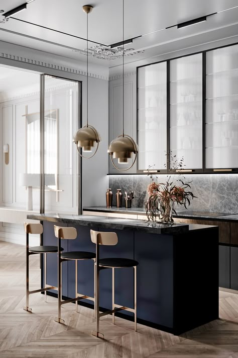 Neoclassical Interior Design, Neoclassical Interior, 아파트 인테리어, Luxe Interiors, Apartment Interior Design, Apartment Interior, Neoclassical, Interior Design Trends, Kitchen Designs