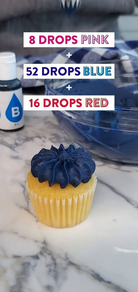 How To Make Navy Blue Icing, Navy Blue Frosting, Navy Cake Ideas, Blue Icing Cake, Navy Blue Cupcakes, Navy Blue Icing, Navy Blue Birthday Cake, Cake With Blue Icing, Navy Blue Food